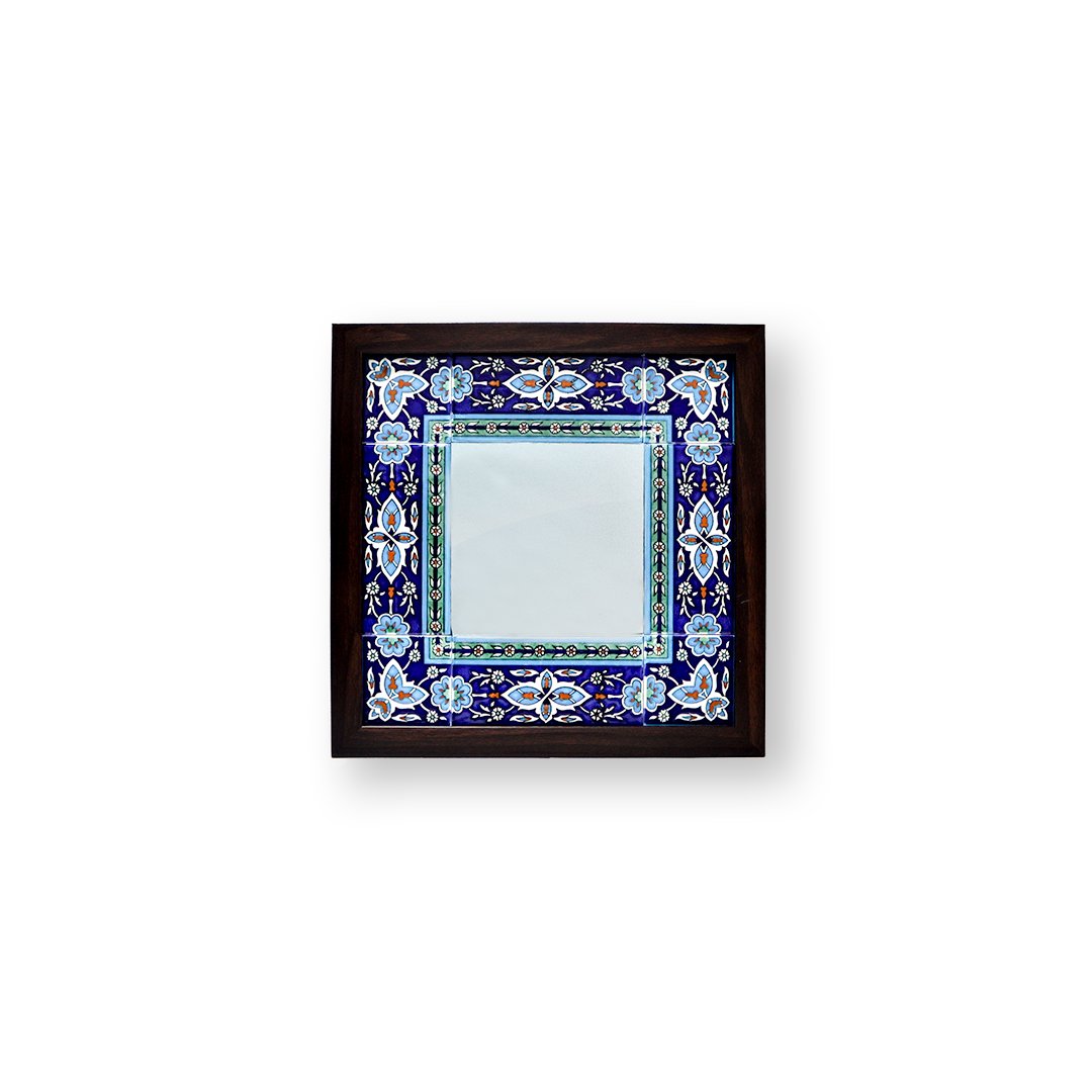 Handmade Ceramic Tile-Framed Wall Mounted Mirror