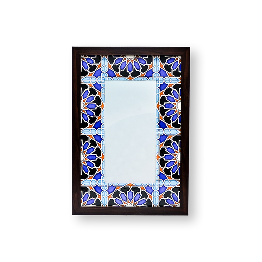 Handmade Ceramic Tile-Framed Wall Mounted Mirror