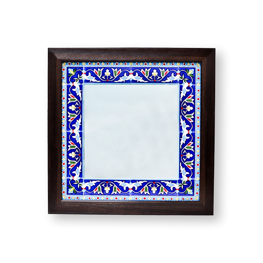 Handmade Ceramic Tile-Framed Wall Mounted Mirror